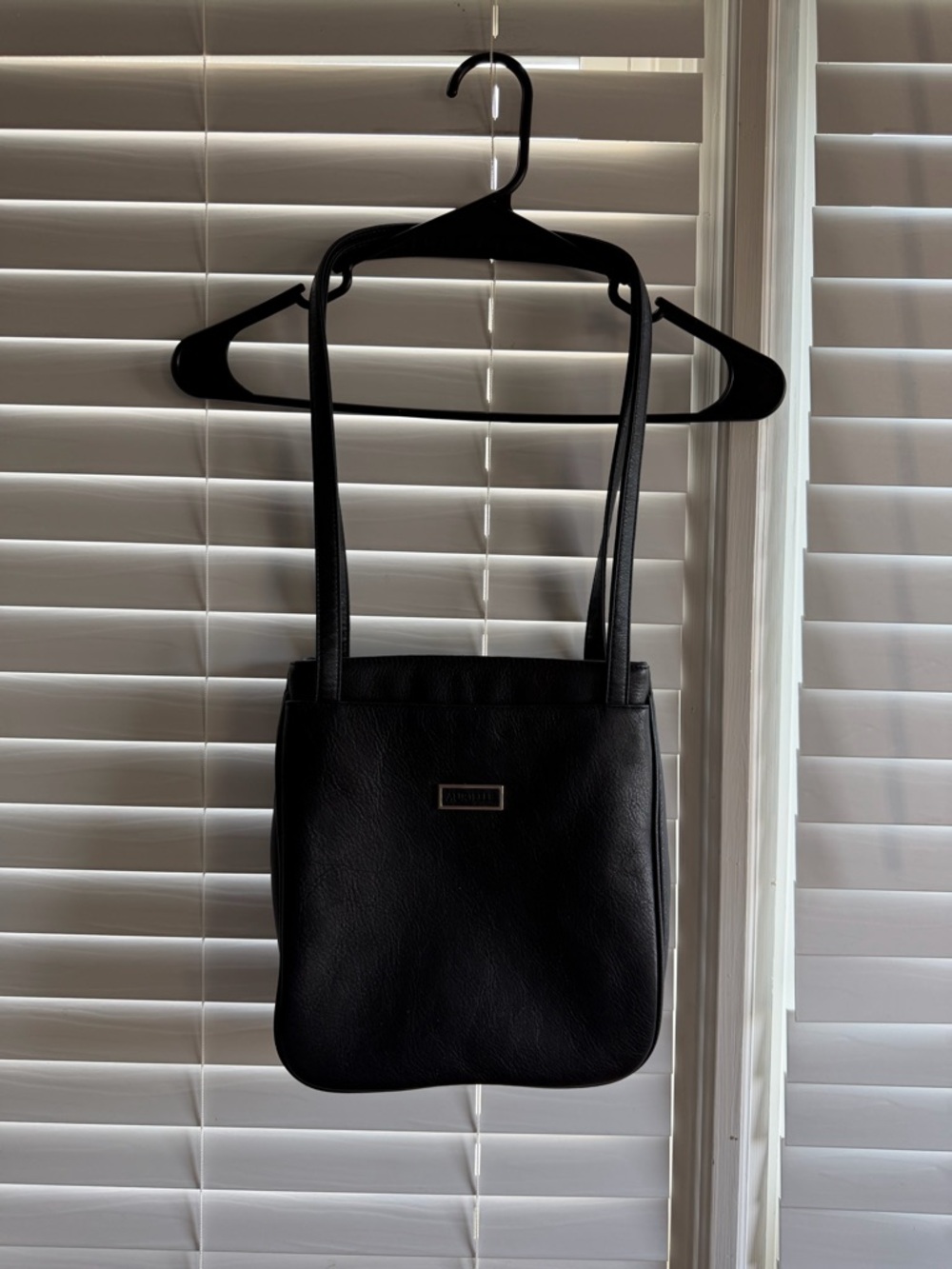 Auriella Black Faux Leather Shoulder Bag! Navy Blue!